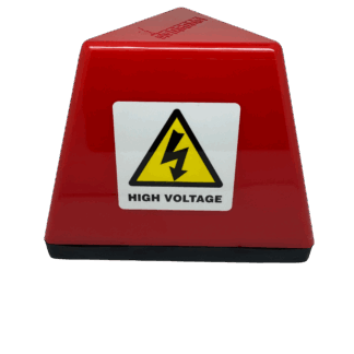 High Voltage Warning Block