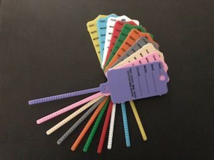 printed plastic key tags