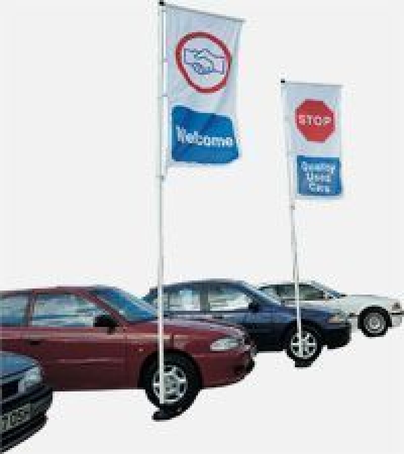 Car showroom or forecourt flags Autotag trade merchandise supplier